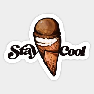 Stay Cool Ice Cream Sticker